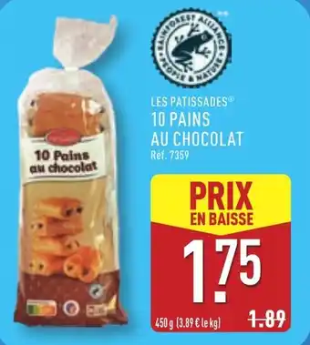 ALDI Les patissades 10 pains au chocolat offre