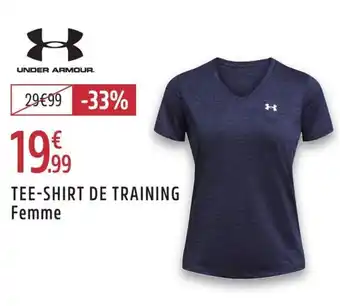 Intersport Under armour tee-shirt de training femme offre