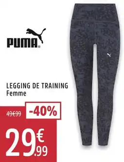 Intersport Puma legging de training femme offre