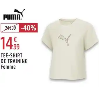 Intersport Puma tee-shirt de training femme offre