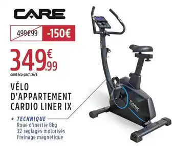 Intersport Care vélo d'appartement cardio liner IX offre