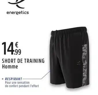 Intersport Energetics short de training homme offre