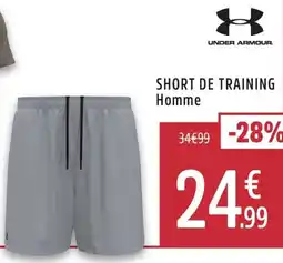 Intersport Under armour short de training homme offre