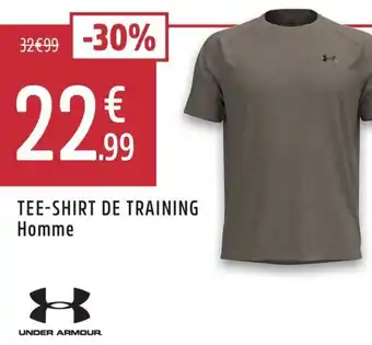 Intersport Under armour tee-shirt de training homme offre