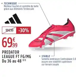 Intersport Predator league ft fg/mg offre