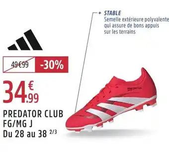 Intersport Predator club fg/mg j offre