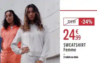 Intersport Sweatshirt femme offre