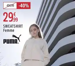 Intersport Puma sweatshirt femme offre