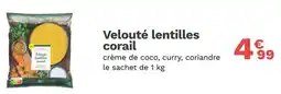 Picard Velouté lentilles corail offre