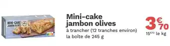 Picard Mini-cake jambon olives offre