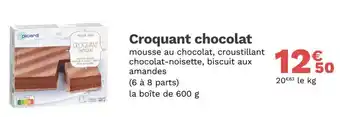 Picard Croquant chocolat offre