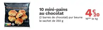 Picard 10 mini-pains au chocolat offre