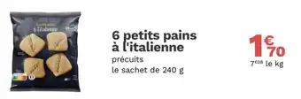 Picard 6 petits pains à l'italienne offre