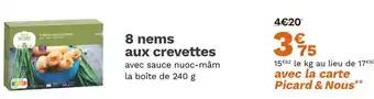 Picard 8 nems aux crevettes offre