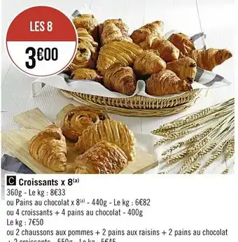 Casino Supermarchés Croissants x 8 offre