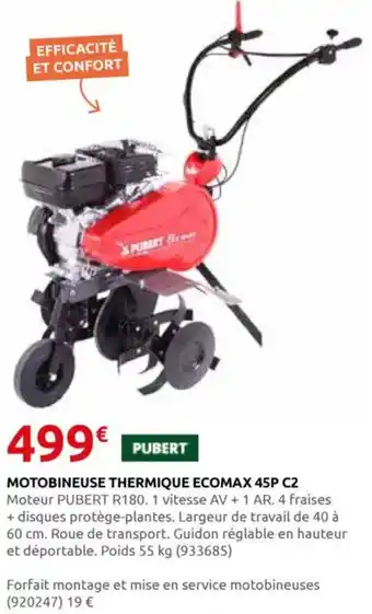 Rural Master Motobineuse thermique ecomax 45p c2 offre