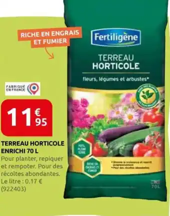 Rural Master Terreau horticole enrichi offre