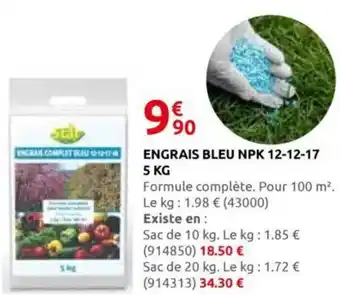 Rural Master Engrais bleu npk 12-12-17 offre