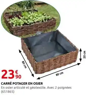 Rural Master Carré potager en osier offre