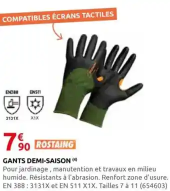 Rural Master Gants demi-saison offre