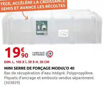 Rural Master Mini serre de forçage modul'o 40 offre