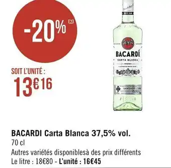 Bacardi Carta Blanca