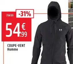 Intersport UNDER ARMOR COUPE-VENT offre