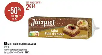 Mini Pain d'Epices Jacquet