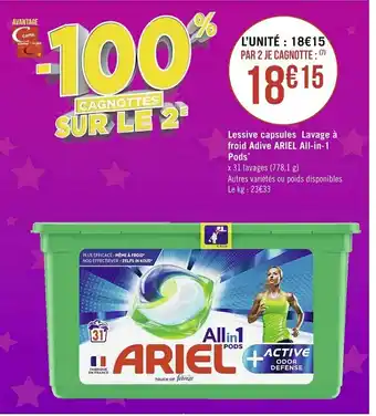 Casino Supermarchés Lessive Capsules Lavage à offre