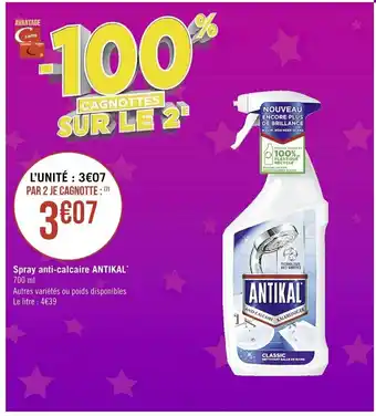 Casino Supermarchés Spray Anti-Calcaire Antikal offre