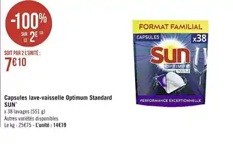 Casino Supermarchés Capsules Lave-Vaisselle Optimum Standard offre