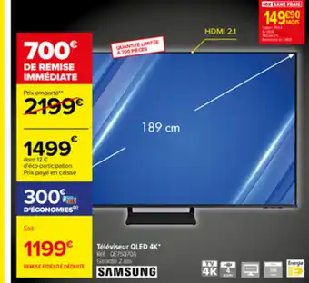 Carrefour Téléviseur QLED 4K Samsung offre