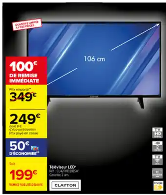 Carrefour Téléviseur LED offre