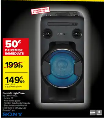 Carrefour Enceinte High Power offre