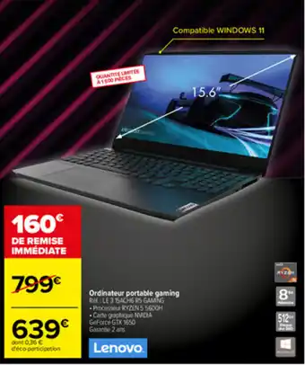 Carrefour Ordinateur Portable Gaming offre