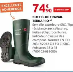 Rural Master DUNLOP Bottes de travail terrapro offre