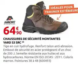 Rural Master Chaussures de sécurité montantes yard s3 src offre