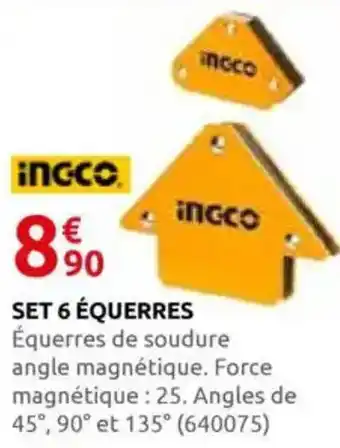 Rural Master INCCO Set 6 équerres offre