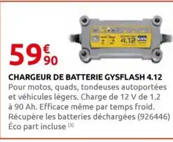 Rural Master Chargeur de batterie gysflash 4.12 offre