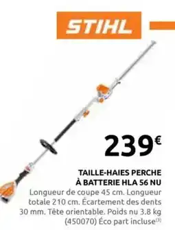 Rural Master Taille-haies perche à batterie hla 56 nu offre