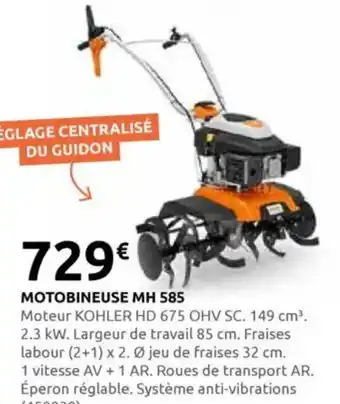 Rural Master Motobineuse mh 585 offre