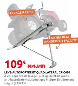 Rural Master MAJAR Lève-autoportée et quad latéral cric450 offre