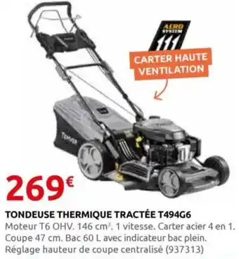 Rural Master Tondeuse thermique tractée t494g6 offre