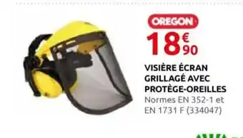 Rural Master OREGON Visière écran grillagé avec protège-oreilles offre