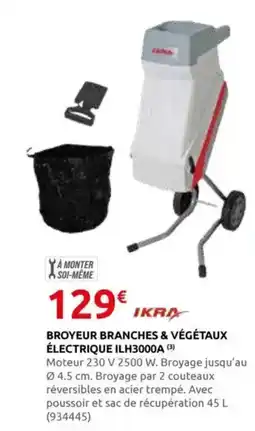 Rural Master IKRĄ Broyeur branches & végétaux électrique ilh3000a offre