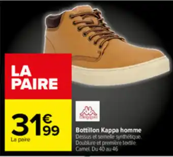 Carrefour Bottillon Kappa Homme offre