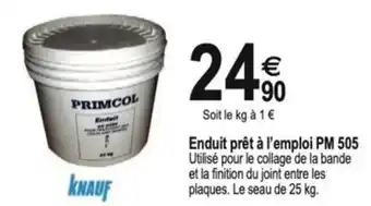 Tridôme PRIMCOL Enduit prêt à l'emploi PM 505 offre