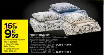 Carrefour Parure Polycoton offre