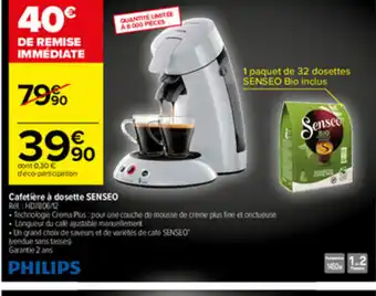 Carrefour Cafetière à Dosette Senseo offre