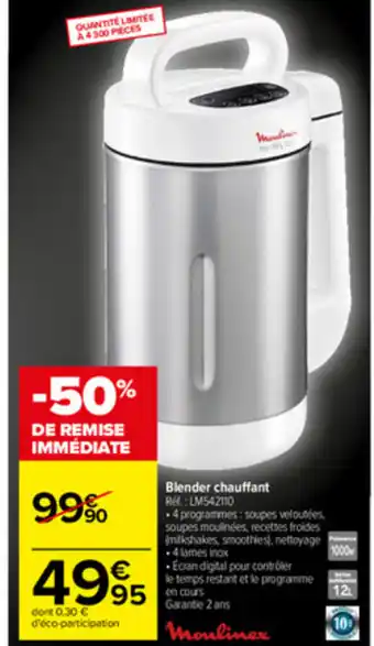 Carrefour Blender Chauffant offre